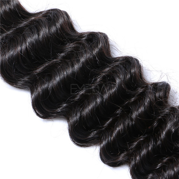 Virgin Hair Weaves Malaysian Human Deep Wave Natural Color   LM024